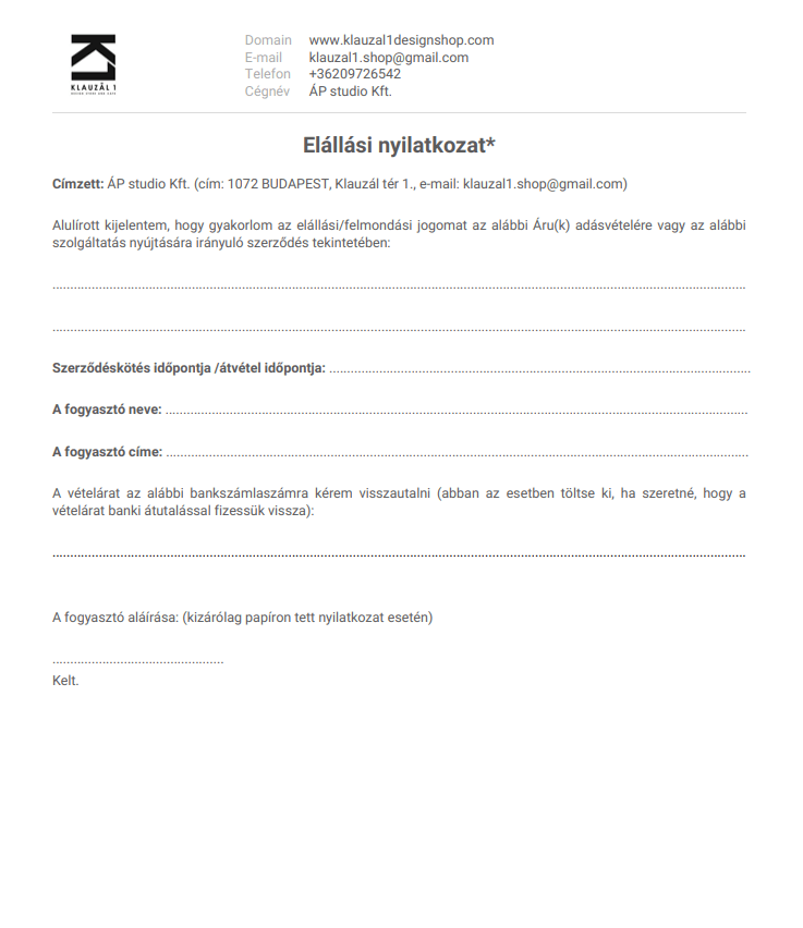 ELALLASI NYILATKOZAT LAONI